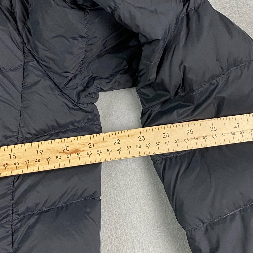 Eddie Bauer women Jacket Large Down Puffer Hooded EB 650 Black - Picture 11 of 13